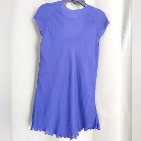 Vintage Sheer Silk Purple Fairycore Blouse - Picture 7 of 7